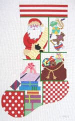 The Meredith Collection - Santa Collage Stocking