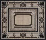 JP Needlepoint - Tallis Bag, Brown & Navy Borders