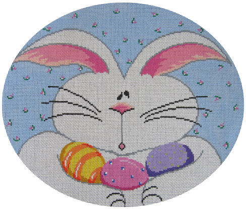 Patti Mann - White Easter Bunny and Eggs