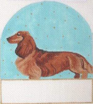 Shorebird Designs - Long Haired Dachshund Ornament