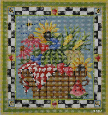 Kelly Clark Needlepoint - Summer's Bounty Basket
