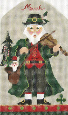 Kelly Clark Needlepoint - Santa of the Month, March