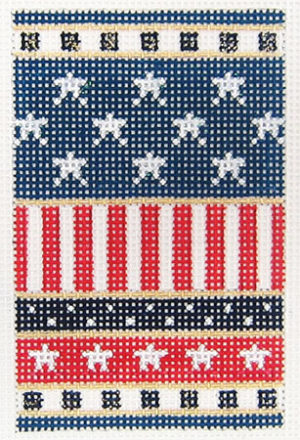 Kelly Clark Needlepoint - Stars-n-Stripes Firecracker