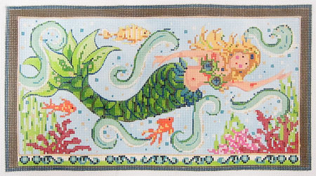 Kelly Clark Needlepoint - Swimming Mermaid