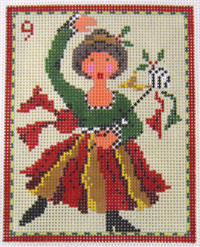 Kelly Clark Needlepoint - Nine Ladies Dancing