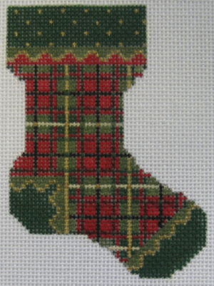 Kelly Clark Needlepoint - Micro Sock, MacCauley Plaid