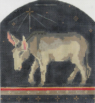 Kelly Clark Needlepoint - Nativity, Donkey