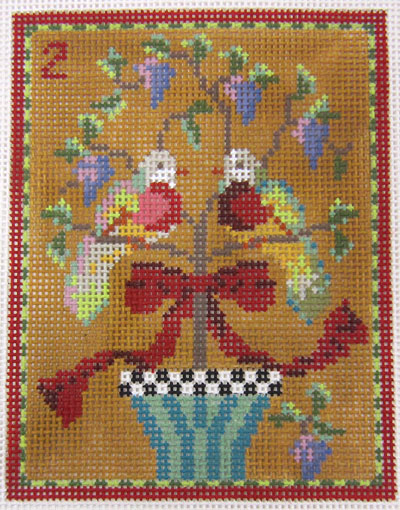Kelly Clark Needlepoint - Two Turtle Doves