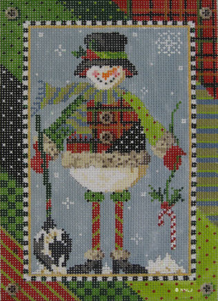 Kelly Clark Needlepoint - Patchwork Pete Snowman - Needle Nook