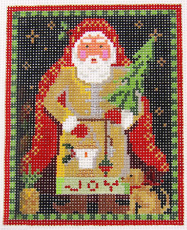 Kelly Clark Needlepoint - Nordic JOY Santa - Needle Nook