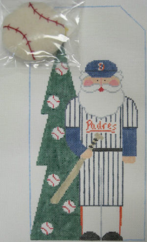 Kathy Schenkel Designs- Baseball Santa w/Baseball