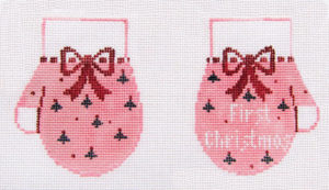 Kathy Schenkel Designs - First Christmas Mittens/Girl