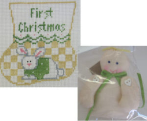Kathy Schenkel Designs - First Christmas Bunny w/Baby