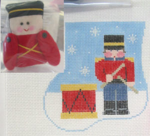 Kathy Schenkel Designs - Drummer Boy Mini Sock w/Soldier
