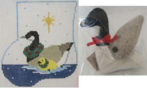 Kathy Schenkel Designs- Mini Sock, Goose and Gosling w/Goose