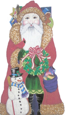 Amanda Lawford - Snowman Santa - 20" Tall