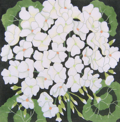 Dede's Needleworks - Giant White Geranium