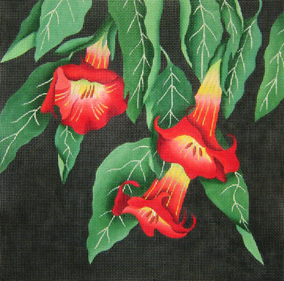 Dede's Needleworks - Red Angeles Trumpet-Datura