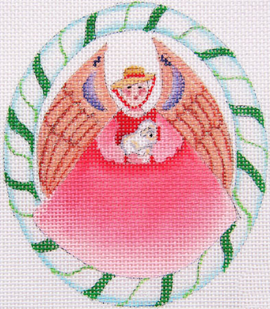 Dede's Needleworks - Sugar Plum Angel w/Coral Red Skirt