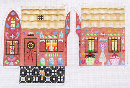 Dede's Needleworks - Holiday Spirit Village, House & Chimney