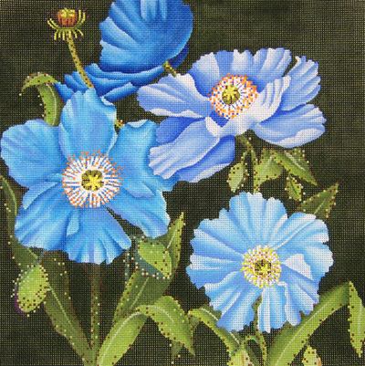 Dede's Needleworks - Giant Blue Himalayan Poppy