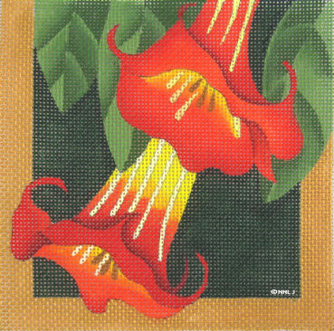 Dede's Needleworks - Paradise in Red Flowers (4 designs)