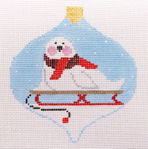 Kathy Schenkel Designs - Seal w/Sled Bauble