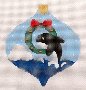 Kathy Schenkel Designs - Whale w/Wreath Bauble