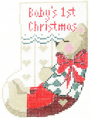 Kathy Schenkel Designs  - Baby's First Christmas Mini-Sock