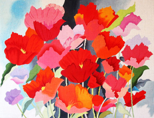 Alice Peterson Co. - Large Watercolor Poppies - Needle Nook