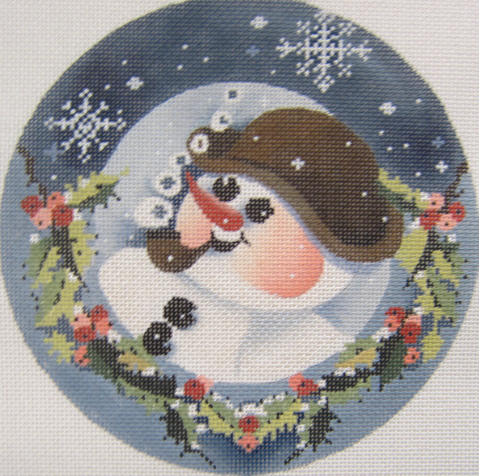 Joy Juarez - Snowman w/ Brown Derby/Holly