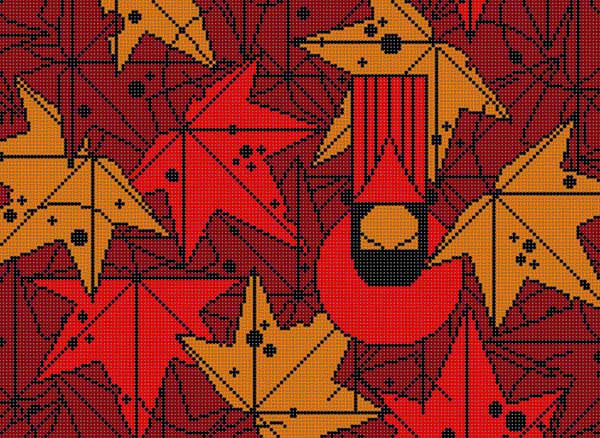 Charley Harper Needlepoint - Under The Sweetgum Tree