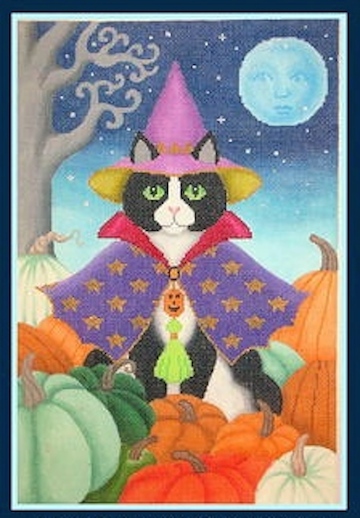 Brenda Stofft Designs - Black Cat w/Heirloom Pumpkins
