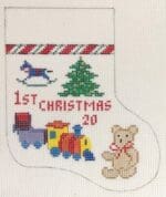 Julia's Needleworks - First Christmas Boy Mini Sock