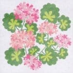 Kate Dickerson Needlepoint - Geranium Square with Dots
