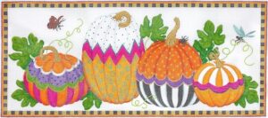 Kate Dickerson Needlepoint - Funky Pumpkins