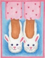 Kate Dickerson Needlepoint - Bunny Slippers and Pink Pajamas