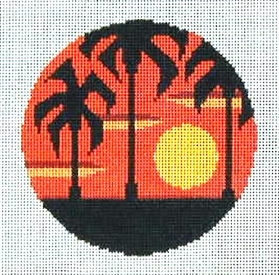 Danji Designs - Palm Trees Sunset Ornament