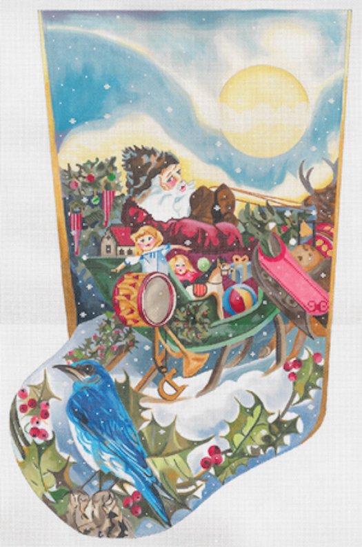 Joy Juarez - Santa's Sleigh, Toys and Bluebird