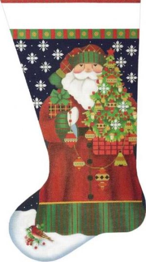 Melissa Shirley Designs - Red Bird Santa Stocking