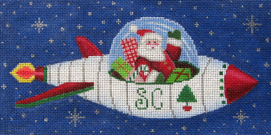 Brenda Stofft Designs - Santa on Rocket Ship