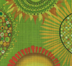Zecca Needlepoint Designs - Four Sunflowers
