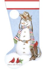 Melissa Shirley Designs - Cowboy Snowman Stocking