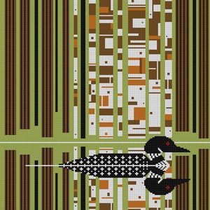 Charley Harper Needlepoint - Loonscape