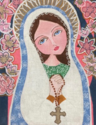 Love You More Needlepoint - Rosary Mary