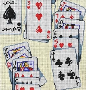 Patti Mann Needlepoint - Solitare Playing Cards