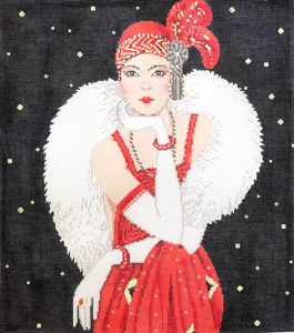 The Meredith Collection - Art Deco Lady in Red