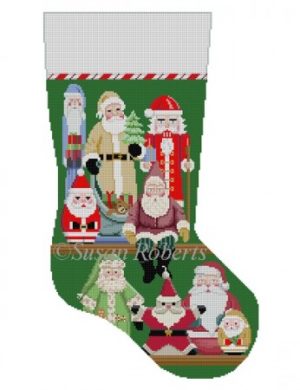 Susan Roberts Needlepoint  - Santa Collection Stocking