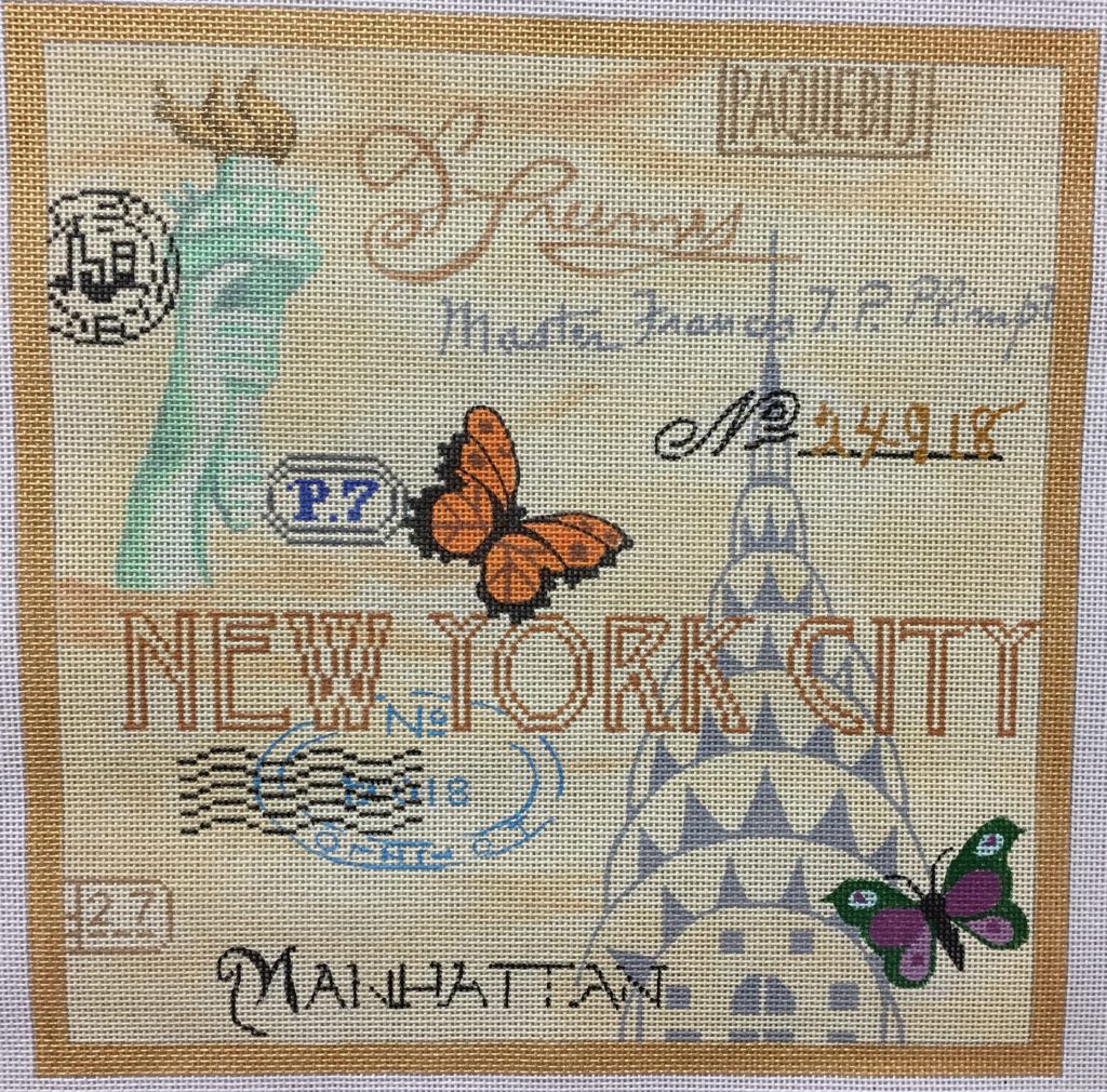 Kate Dickerson Needlepoint NYC Collage Needle Nook