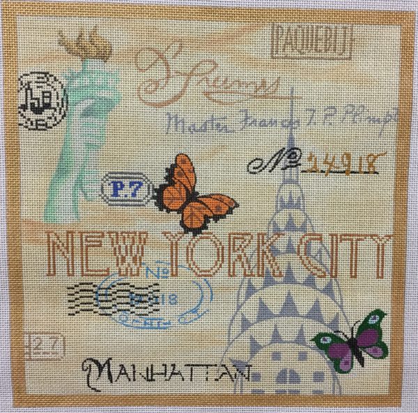 Kate Dickerson Needlepoint - NYC Collage